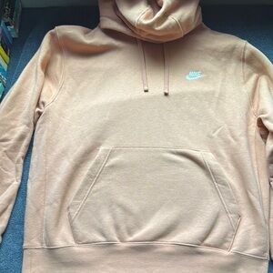Pre Owned Nike Soft Peach Pullover Hoodie